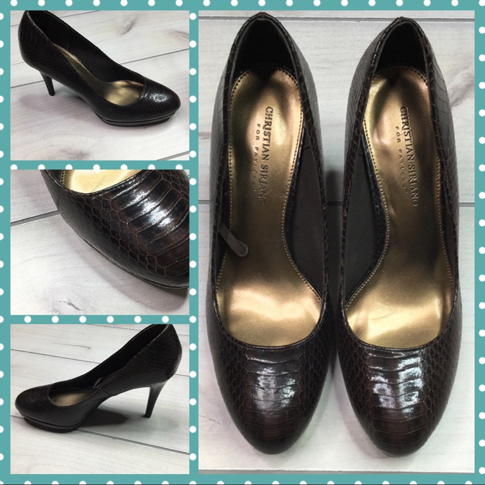 Chocolate Brown Python 9 Platform Heels